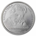 Aurinum*Top*Angebot*  1 oz Serbien Nikola Tesla - Ozongenerator - 2022 BU 100 Dinar Serie Tesla Erfindungen
