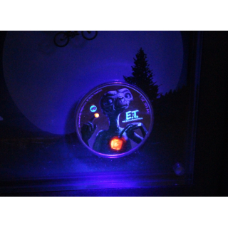 EINZELSTÜCK** 1 oz Niue 2022 Proof - Alien E.T. Ausserirdischer - Glow-in-the-Dark Proof FARBIG COLOR Leuchtet im Dunkeln - Silber 2 NZ$