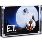 EINZELSTÜCK** 1 oz Niue 2022 Proof - Alien E.T. Ausserirdischer - Glow-in-the-Dark Proof FARBIG COLOR Leuchtet im Dunkeln - Silber 2 NZ$