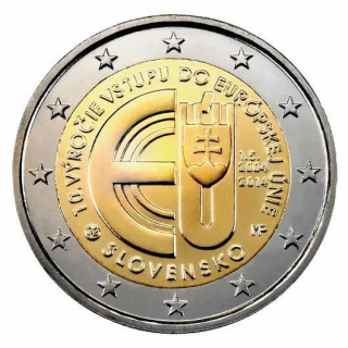 2 Euro Slowakei 2014 10 Jahre EU - Beitritt