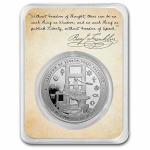 1 Unze Silber Round - Benjamin Franklin (1) - Gründer der Freiheit USA - BU Coin Card