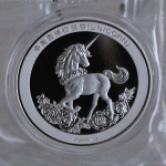 1 oz  Unicorn / Einhorn 2019 Restrike Prooflike silber