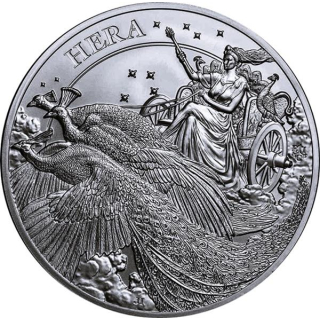 EINZELSTÜCK*** 1 oz St. Helena - HERA & Die Heiligen Pfaue - 2022 BU - Startmotiv - Neue Serie Griechische & Nordische Göttinnen