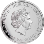 * AURINUM ADVENTSKRACHER * Preis Nochmals Reduziert * 1 oz Silber Niue 2022 - Krokodil vs Hai - Prädatoren - Apex Predators - BU