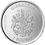 1 Unze Silber Gibraltar - Kriegselefant - War Elephant - 2022 BU