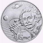 1 oz Silber Niue 2022 - Albert Einstein Das Genie - Icons of Inspiration - 2022 NGC-MS70 Satin Finish