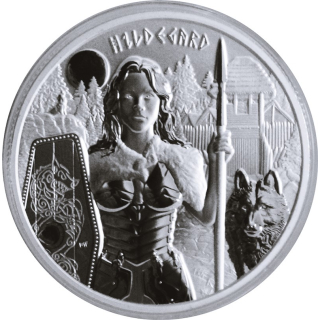 GERMANIA-MINT-RESTPOSTEN** 1 Unze Silber Germania Mint - WALKÜRE HILDEGARD - 2022 BU - Serie Valkyries