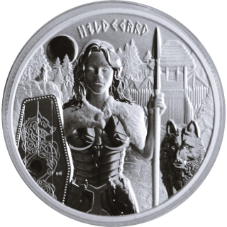 LETZTE** 1 Unze Silber Germania Mint - WALKÜRE HILDEGARD - 2022 BU - Serie Valkyries
