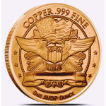 1 Unze Copper Round - Standing Liberty - In God We Trust - 999,99 AVDP