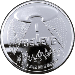 1  Unze Silber Round Prooflike - UFO - Ich Glaube an...
