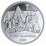 1 Unze Silber Round Germania - QUADRIGA - 15 Jahre Jubiläum - 2023 BU - Coin Card - Einigkeit-Recht-Freiheit-Deutschland