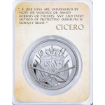 1 Unze Silber USA Round - Marcus Tullius Cicero - Gründer der Freiheit - USA - BU Coin Card - Ausgabe 2