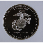 26,7 g Silber USA 2015 Proof 1$ - Marine Corps. Anniversary - NGC PF 70 Ultra Cameo