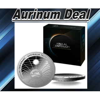 Aurinum*DEAL3** 1 oz Australien 2022 Proof - Wallal Expedition - Einsteins Relativitätstheorie Gravitation - Silber Dome Shape - RAM 5$