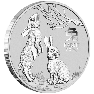1/2 Unze Silber Australien - Lunar Hase 2023 - Jahr des Hasen - 2023 BU -  50 AUCent - Silberhase