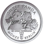 1/8 Unze Silber - Panda Berlin - 2023 BU - Coin Card