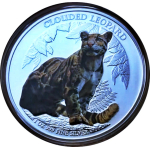 1 Unze Silber Kambodscha - NEBELPARDER - CLOUDED LEOPARD...