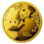 8 g Gold Panda 2023 BU 100 Yuan