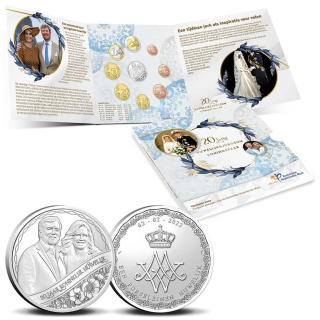 3,88 Euro Niederlande 2022 BU - König W.A. & Königin Máxima - 20. Hochzeitstag - Coin Card