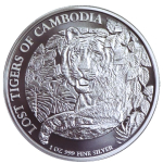 1 Unze Silber Kambodscha 2023 BU - Lost Tigers - Serie Tiger