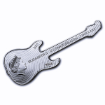 AURINUM*SUMMER*SALE** 1 oz Solomon Islands 2022 Fender Stratocaster - FIESTA RED - silber Guitar Shaped Coin 2 $ Farbig Color