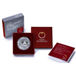 Österreich 20 Euro Silber 2022 Proof - Heilkraft des Bären - Augen der Kontinente (4.) - Swarovsky-Kristall