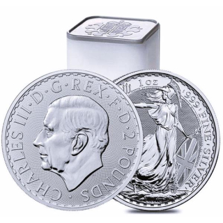 1 Unze Silber UK Großbritannien - Britannia KING CHARLES - 2023 BU - Erste AUFLAGE mit King Charles !!