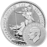 1 Unze Silber UK Großbritannien - Britannia KING CHARLES - 2023 BU - Erste AUFLAGE mit King Charles !!