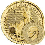 1/10 Unze Gold UK 2023 BU - Britannia King Charles - England - Erste Ausgabe mit King Charles