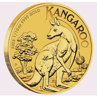 1/10 Unze Gold Australien Känguru 2023 BU Kangaroo