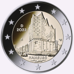 2 Euro Deutschland 2023 Elbphilharmonie Hamburg - Bundesländer - A (Berlin)