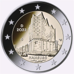 2 Euro Deutschland 2023 Elbphilharmonie Hamburg - Bundesländer - G (Karlsruhe)