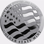 5 Unzen Silber Round 2023 BU - American Eagle - Stärke, Freiheit und Stolz
