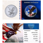 1 Unze Silber USA 2023 BU - American Eagle CAPITOL -...