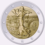 Frankreich 2 Euro 2023 BU Coin Card GRÜN -...