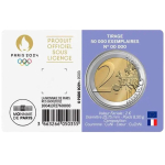 Frankreich 2 Euro 2023 BU Coin Card LILA - Olympische Spiele Paris 2024 - Säerin