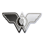 AURINUM*SUMMER*SALE** 1 oz Silber Cook Islands 2022 Proof Shape- WONDER WOMAN LOGO - 1 $