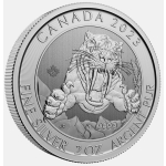 2 oz Kanada 2023 BU - SÄBELZAHNTIGER - SMILODON - Serie Eiszeitalter -10$