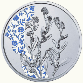 Österreich 10 Euro Silber 2023 Proof - Vergissmeinnicht - Myosotis -Mit der Sprache der Blumen