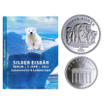 1 Unze Silber Eisbär 2023 Berlin Coincard - Letzte Ausgabe der Serie Eisbären !