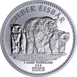 1 Unze Silber Eisbär 2023 Berlin Coincard - Letzte Ausgabe der Serie Eisbären !