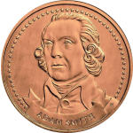 1 Unze Copper Round - ADAM SMITH - Gründer der...