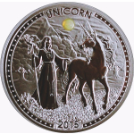 20 g Kamerun 2015 Proof - UNICORN EINHORN - 1000 Francs - Auflage 333