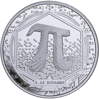 1 Unze Silber Solomon Islands 2023 BU - PI - 3,14 $ - Pi = 3,14 ...