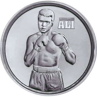 AURINUM*Summer*Sale* 1 oz Silber Niue 2023 BU - MUHAMMAD ALI Cassius Clay - Serie Die Grössten Aller Zeiten Startmotiv