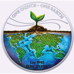 1 Unze Silber Fiji Earth 2022 BU - ERDE EARTH - Color...