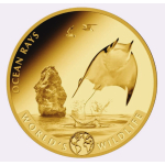 1 ounce Gold Congo 2023 BU - OCEAN RAYS - World´s...