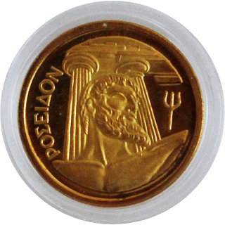 0,91 g FeinGold 2008 Proof POSEIDONS Schatzkiste - Schätze in Gold - Treasures in Gold - Sehr rar