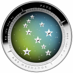 Australien Südlicher Sternenhimmel Pavo 1 Unzen Silber coloriert 2013