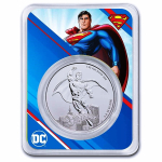 NEU* 1 Unze Silber Samoa 2023 BU COIN CARD - TEP - SUPERMAN - 5 $ - Serie DC Comics Samoa Ausgabe 3